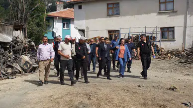 Yangınzede Aileye Geçmiş Olsun Ziyareti