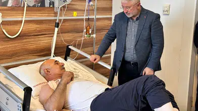 Aşgın’dan Kaza Geçiren Mevkidaşına Ziyaret