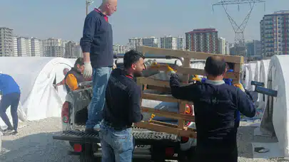 Sungurlu Ekibi, Çadır Kent Kurulumuna Yardım Etti