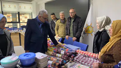 Ahlatcı’dan Depremzedeler İçin Çalışan Kadınlara Ziyaret