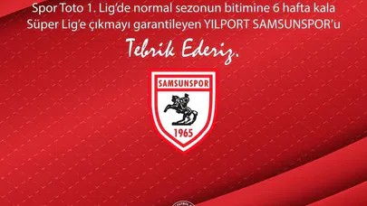Çorum FK’den Samsunspor’a Tebrik