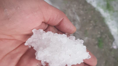 Alaca’ya Dolu Yağdı