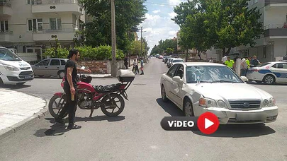 Otomobil ile Motosiklet Çarpıştı: 1 Yaralı