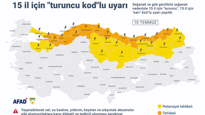 AFAD'dan 30 İl İçin "Sağanak Uyarısı"