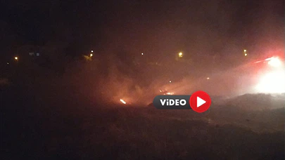 Gece Saatlerinde Anız Yangını Çıktı