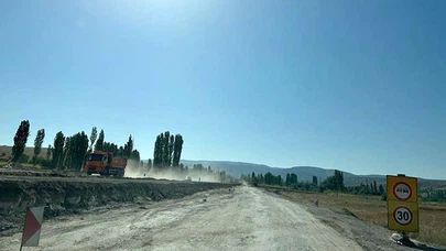 İskilip Yolunda Çalışma Sürücüleri Zorluyor