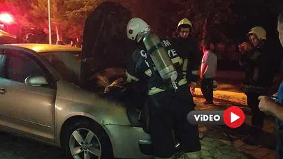 Park Halindeki Otomobil Yandı  