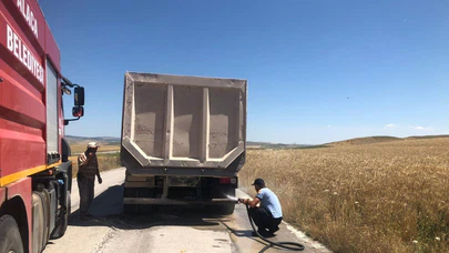 Seyir Halindeki Kamyon Alev Aldı