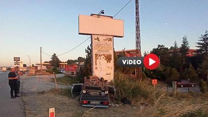 Devrilen Otomobilin Sürücüsü Ölümden Döndü