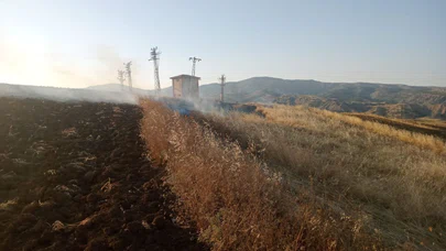Yaklaşık 10 Dönüm Anız Yandı