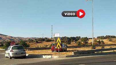 Otomobil Refüje Çıktı: 1 Yaralı  
