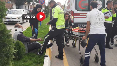 Motosiklet Yayaya Çarptı: 2 Kişi Yaralandı