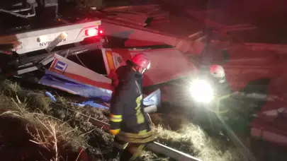 Çorum’da Korkunç Kaza, Tır Devrildi