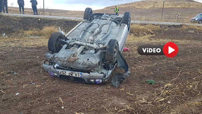 Kontrolden Çıkan Otomobil Takla Attı, Sürücü Ölümden Döndü