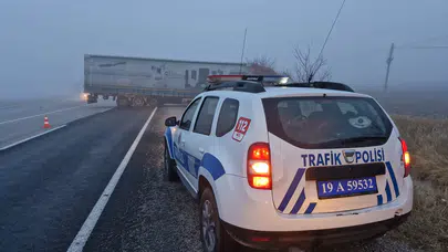Çorum’da Yoğun Sis Kaza Yaptırdı