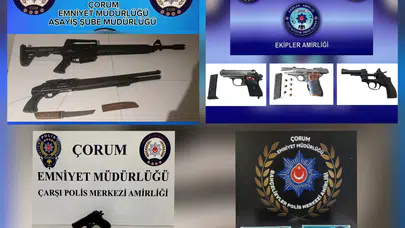 Çorum’da Bir Haftada 25 Adet Silah Ele Geçirildi