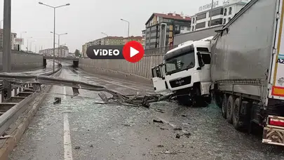 Sağanak Yağış Kaza Getirdi
