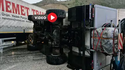 Alman Çiftin Karavanı Devrildi: Bir Yaralı