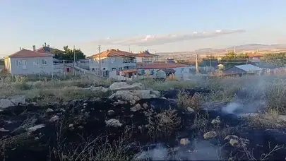 Arazide Yangın Çıktı, Facianın Eşiğinden Dönüldü