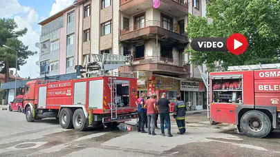 Çorum’da Apartman Dairesi Alev Alev Yandı