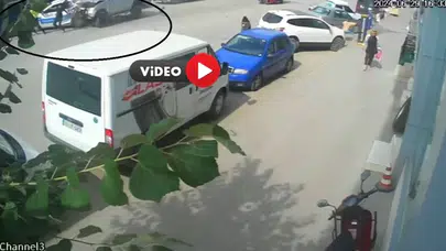 Cipin Polislere Çarptı An Kamerada
