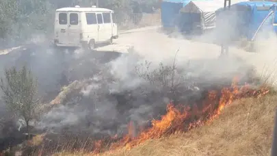 Boş Arsada Çıkan Yangın Söndürüldü