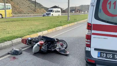 TIR ile Motosiklet Çarpıştı
