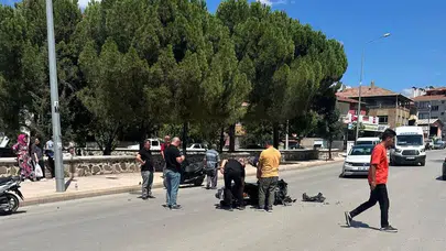 Osmancık’ta Motosiklet İle Hafif Ticari Araç Çarpıştı