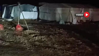 Mevsimlik Tarım İşçilerinin Kaldığı Çadırları Su Bastı