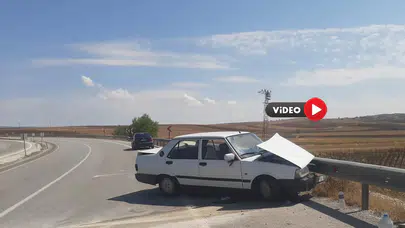 Otomobil Bariyerlere Çarptı: İki Yaralı