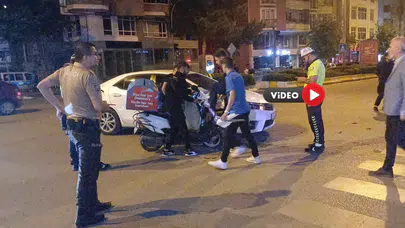 Motosikletle Otomobil Çarpıştı