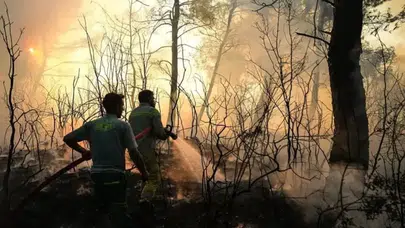 İtfaiye Aracı Alevlerin Arasında Kaldı