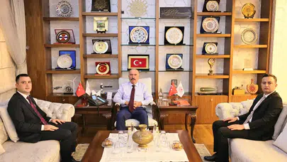 Kaymakamlardan Çalgan'a Veda Ziyareti