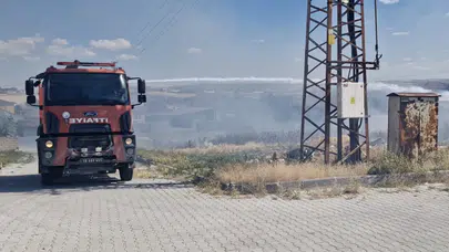 Örtü Yangınını İtfaiye Söndürdü