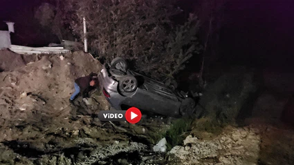Bağlarda Otomobil Devrildi, Sürücü Yaralı