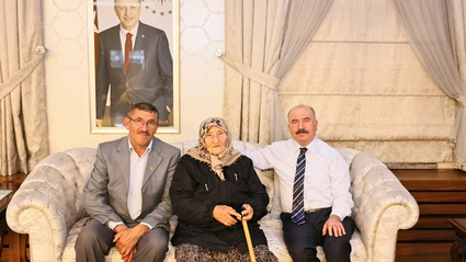 Çalgan, Şehit Annesi ve Kardeşini Ağırladı