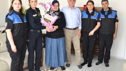Amasya’da polisler şehit annelerinin Anneler Gününü kutladı