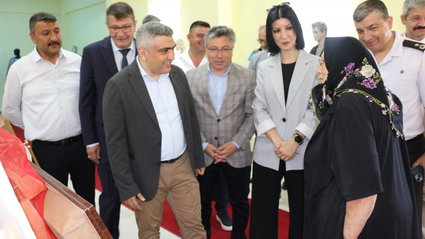 Merzifon’da kursiyerlerin yaptığı ürünler beğeniye sunuldu