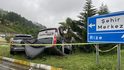 Rize'de hafif ticari araç ile cipin çarpıştığı kazada 1 kişi öldü