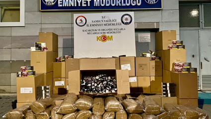 Samsun'da kaçakçılık operasyonunda 2 zanlı yakalandı