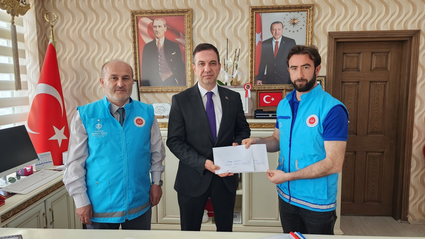 Suluova Kaymakamı Gürçam, Filistin’e kurban bağışında bulundu