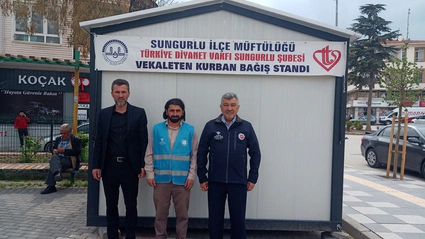 Sungurlu’da Vekaletle Kurban Bağış Standı
