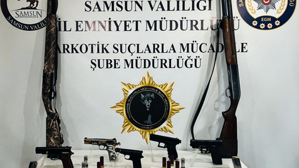 Samsun'da ruhsatsız silah operasyonunda 3 şüpheli yakalandı