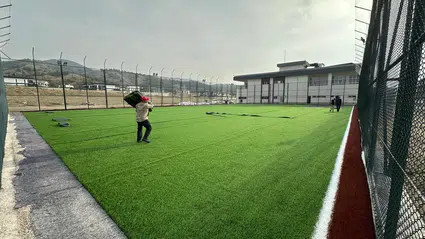 Osmancık'ta Yeni Futbol Sahasında Sona Yaklaşıldı