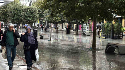 Bolu’da yağmur etkili oldu