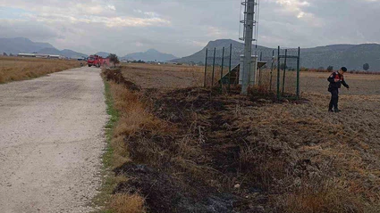 Burdur’da arazi yangını