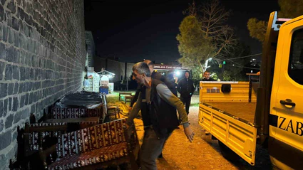Diyarbakır’da sur diplerini işgal eden işyeri tahliye edildi