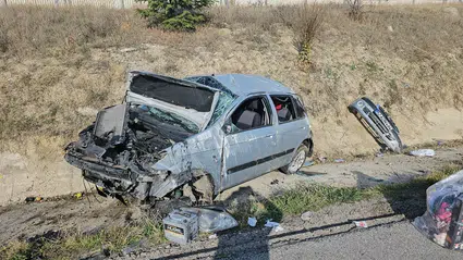 Yaşlı Çift Kazada Yaralandı