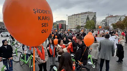 Kadına Yönelik Şiddete Karşı Bisikletli Kortej