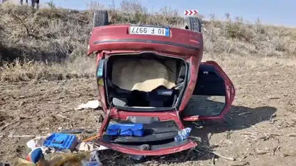 Otomobil Takla Attı: 1 Yaralı